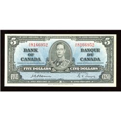 Bank of Canada $5, 1937 - Scarce Osborne Signature