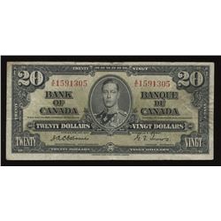 Bank of Canada $20, 1937 - Osborne Signature