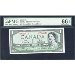 Bank of Canada $1, 1954 Devil's Face