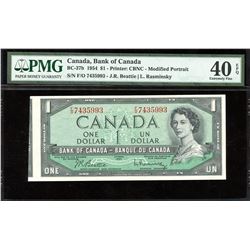 Bank of Canada $1, 1954 Out of Registry Printing Error
