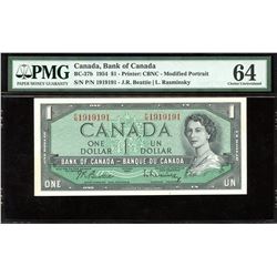 Bank of Canada $1, 1954 - Radar