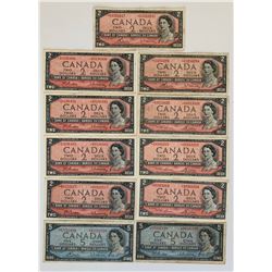 Bank of Canada 1954 $2 & $5 Replacement Lot
