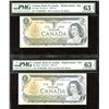 Image 1 : Bank of Canada $1, 1973 - Lot of 2 Replacement Notes