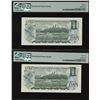 Image 2 : Bank of Canada $1, 1973 - Lot of 2 Birth Year Notes