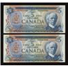 Image 1 : Bank of Canada $5, 1972 - Lot of 2 Consecutive Notes