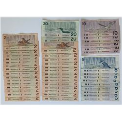 Bank of Canada Bird Series Replacement Lot