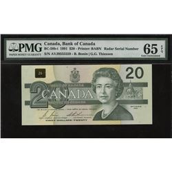 Bank of Canada $20, 1991 - 2 Digit Radar