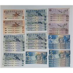 Bank of Canada Collection of 35 Banknotes