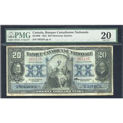 Banque Canadienne Nationale $20, 1925