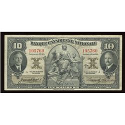 Banque Canadienne Nationale $10, 1935
