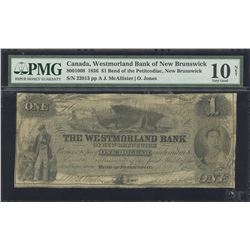 Westmorland Bank of New Brunswick 1856, $1