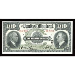 Bank of Montreal $100, 1931