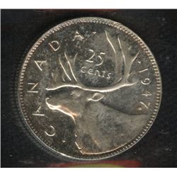 1947 Twenty-Five Cents - Maple Leaf