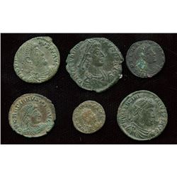 Roman Imperial - 4th Century AE Group. Lot of 6