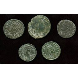 Roman Imperial - 2nd Half of 4th Century AE Group - Lot of 5