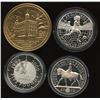 Image 1 : British & Suriname Lot of 4 Cased Coins & Medals