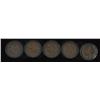 Image 3 : US 1c roll of 50 Indian Head coins, dates ranging from 1862 to 1907, lower grades, all dates readabl