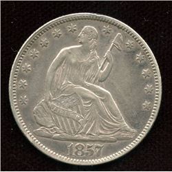 USA 1857 Liberty Seated Half Dollar