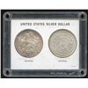 Image 1 : United States Grandma's 1896 & Grandpa's 1881 S Silver Dollars