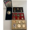 Image 2 : US Mint Sets: 1963 (silver 10c, 25c, 50c), 1976, 1983 plus 1990 proof silver dollar (Eisenhower Cent