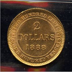 1888 Newfoundland $2 Gold