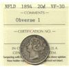Image 2 : 1894 Newfoundland Twenty Cents
