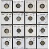 Image 1 : Lot of 16 Edward VII and George V silver 5c coins, 1902 to 1920 (no repeats), attractive, collectabl