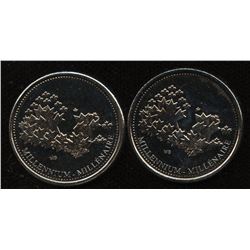 2000 Twenty-Five Cents Mixed Die Error