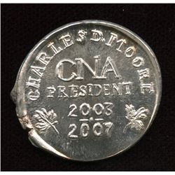 CNA Charles Moore President 2003-2007 Pure Silver Medal