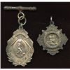 Image 1 : Early Sterling Silver Football Medals - Lot of 2