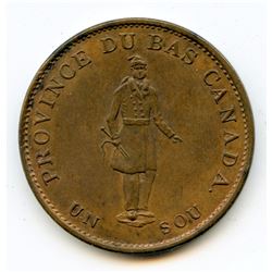 Br. 522, 1837 City Bank, Half Penny Token.