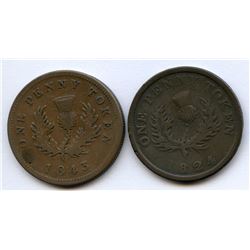 Br. 868, 873. A pair of thistle pennies.
