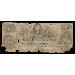 Bank of Corning $10, 1852