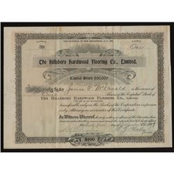 Hillsboro Hardwood Flooring Co. Ltd. Share Certificate