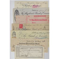 CHEQUES 1867 to 1945 Variety of Different Banks