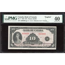 Bank of Canada $10, 1935