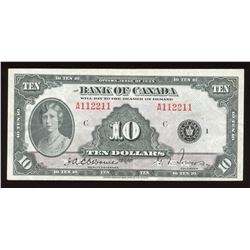 Bank of Canada $10, 1935 - 2 Digit Radar