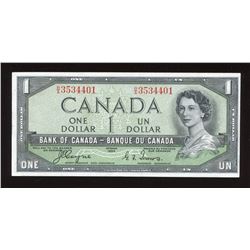 Bank of Canada $1, 1954 Devil's Face