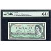 Image 1 : Bank of Canada $1, 1954 Replacement