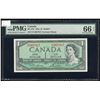 Image 1 : Bank of Canada $1, 1954 Transitional Prefix