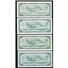 Image 2 : Bank of Canada $1, 1954 Replacement Lot of 4 Notes