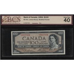 Bank of Canada $100, 1954