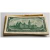 Image 2 : Bank of Canada $1, 1967 - 46 Note Half Bundle