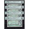 Image 1 : Bank of Canada $1, 1967 - Lot of 4 Consecutives