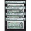 Image 1 : Bank of Canada $1, 1967 - Lot of 4 Consecutives