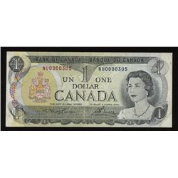 Low Number - 1973 Bank of Canada $1