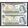 Image 1 : Bank of Canada $1 Replacement Pair, 1973