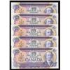 Image 1 : Bank of Canada $10, 1971 - Lot of 5
