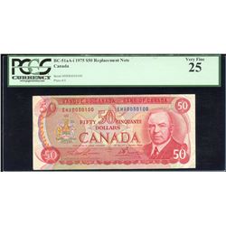 Bank of Canada $50, 1975 Replacement Note