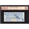 Image 1 : Bank of Canada $5, 1986 Yellow Back Position Number